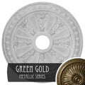 Green Gold Hand-Painted Ceiling Medallion N129