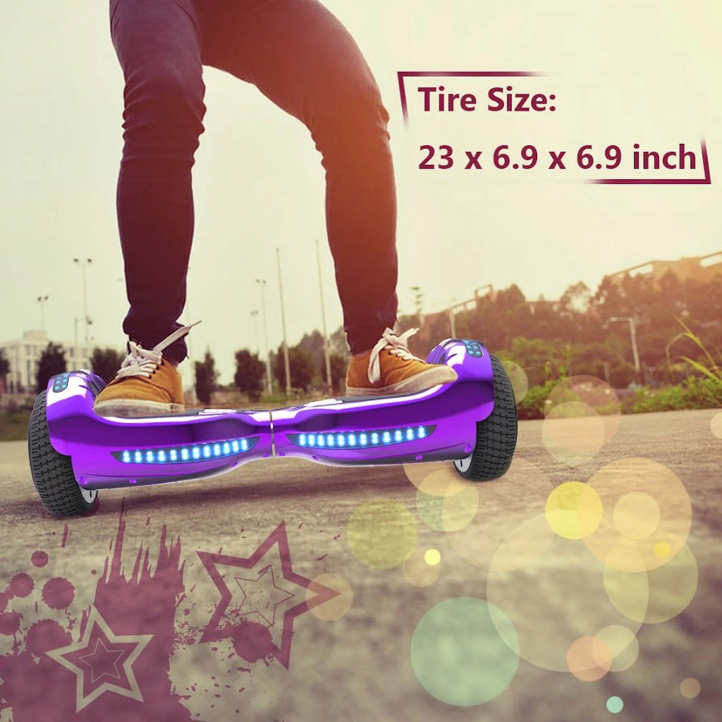 Chrome Purple Self Balancing Hoverboard with LED Light X86855