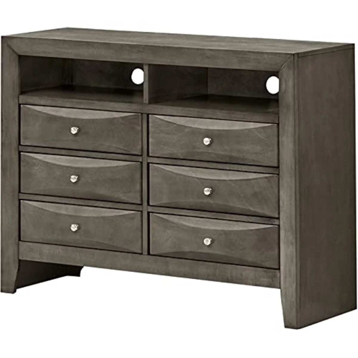 Gray 6 Drawer TV Stand Q676