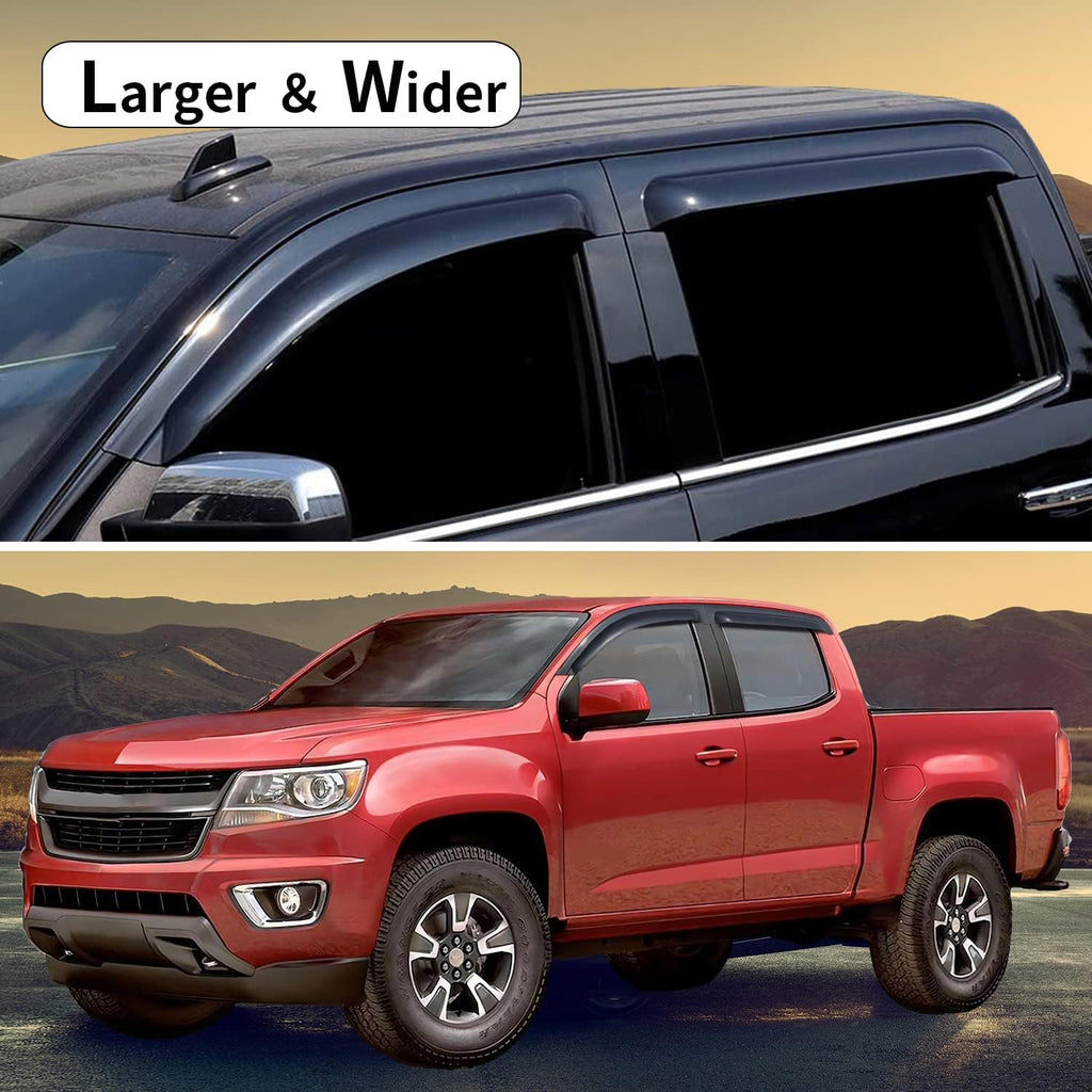 Dark Smoke 4-Piece Side Window Deflectors Q44854