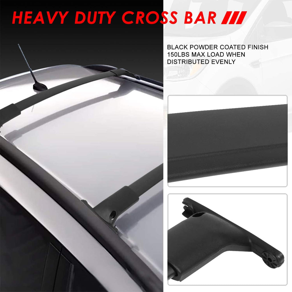 Matte Black Aluminum Roof Rack Cross Bars Pack of 2 C494602