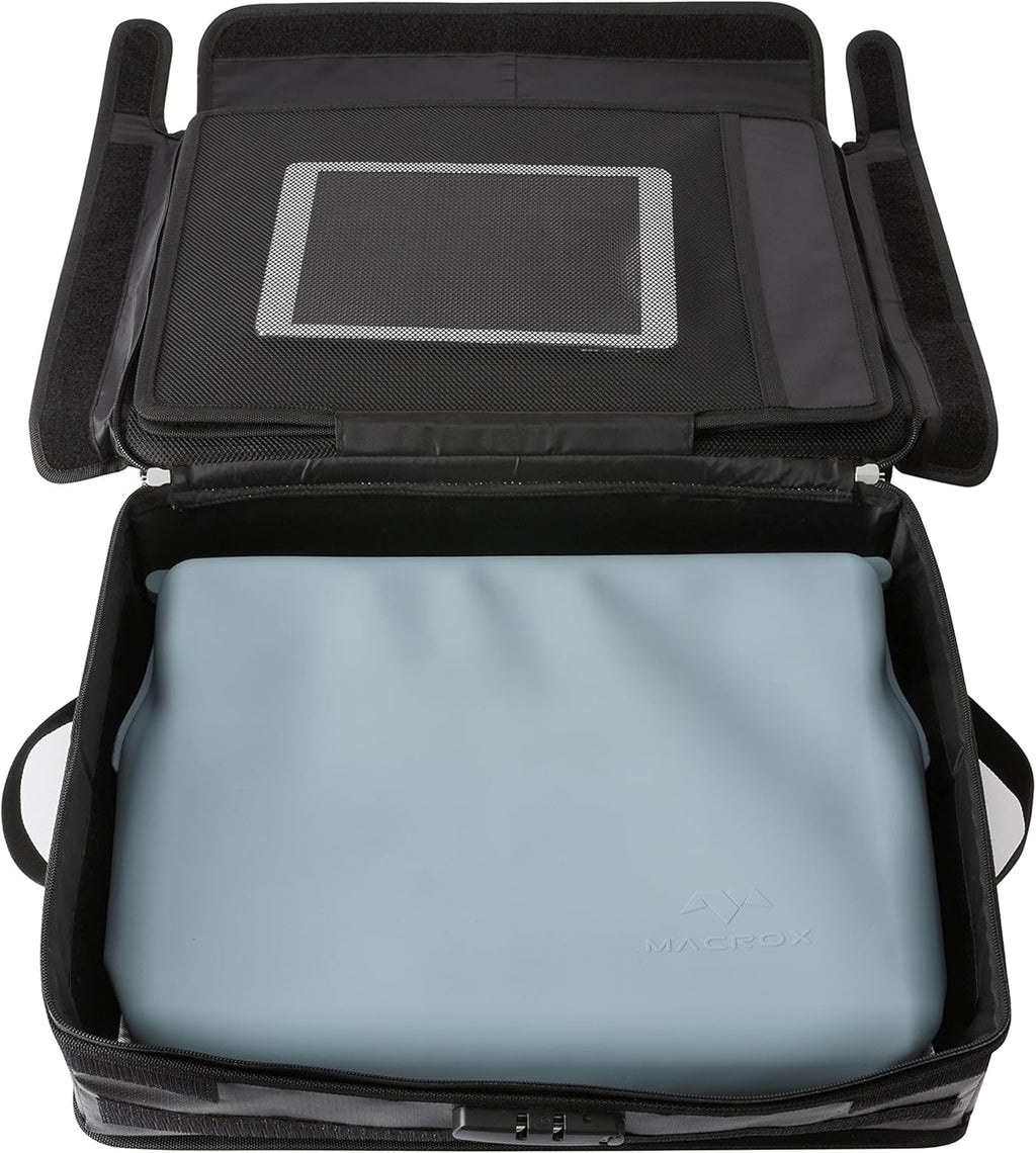 Fireproof Document Organizer Bag with Lock, 3-Layer File Storage Box, Waterproof File Holder, 17.5 x 13 x 5” M7539