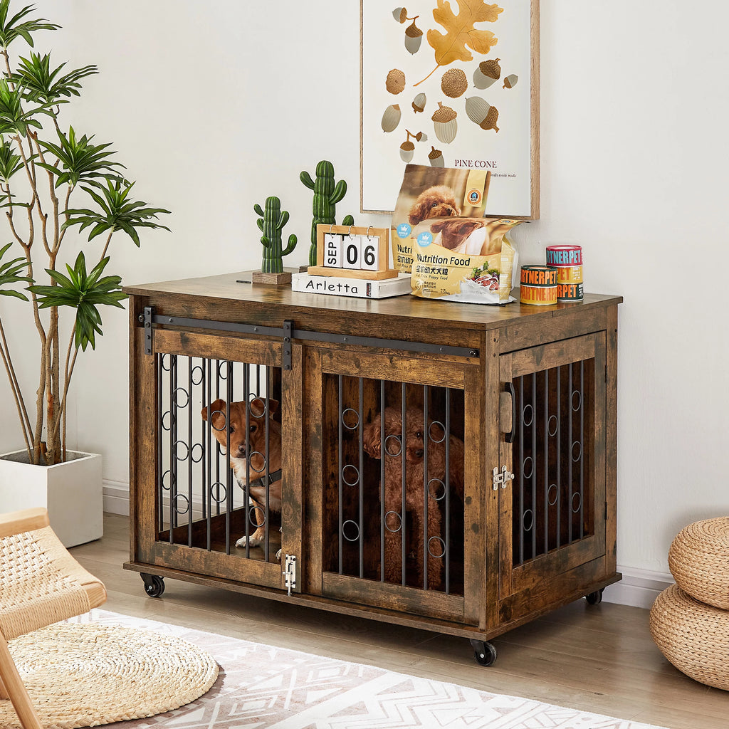 39" Dog Crate with Partition and Sliding Door Z2055